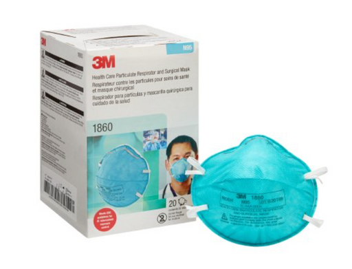 3M 1860 N95 Respirator Masks - 20 Per Box - Medical Supply Surplus