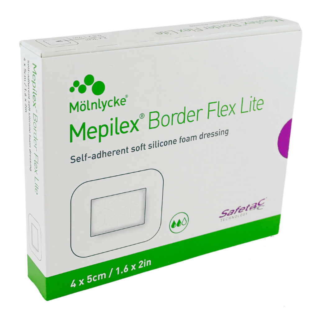 Mepilex Border Flex Lite 2"x5" Hospital Grade Dressings For Several Day Use, 3 Count - View #2