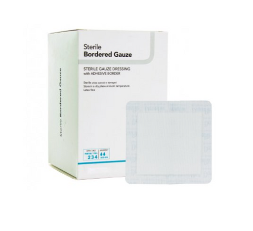 DermaRite® Bordered Gauze 2 X 2 Inch - Box of 50 - Medical Supply Surplus