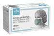 N95 Flat Fold Respirator Masks NON27501 - 35/Box - Medical Supply Surplus