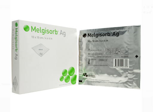 Melgisorb® Ag 4 X 4 Inch Calcium Alginate Dressing - Medical Supply Surplus