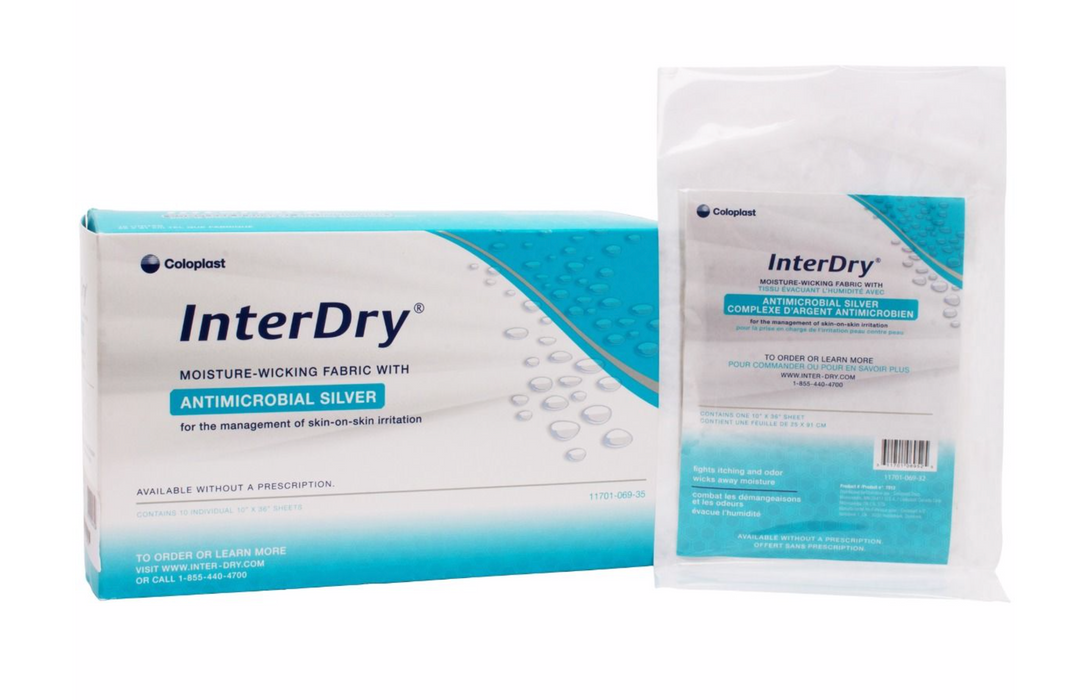 InterDry® AG Skinfold Management Dressing with Silver 10 X 36 Inch Roll - Medical Supply Surplus