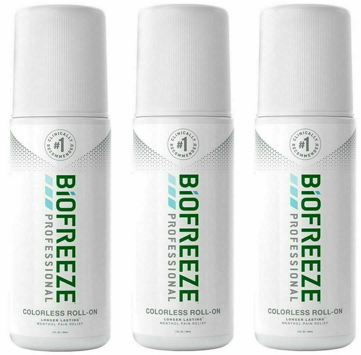 Biofreeze Professional Roll-On 5% Pain Relief Gel, 3oz - Medical Supply Surplus