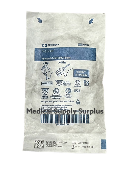 Nellcor OxiMax MAXN SpO2 Sensors - Case of 24 - Medical Supply Surplus
