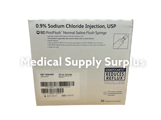 BD PosiFlush™ Normal Saline Filled Flush Syringe 10ml - 306499 - Medical Supply Surplus