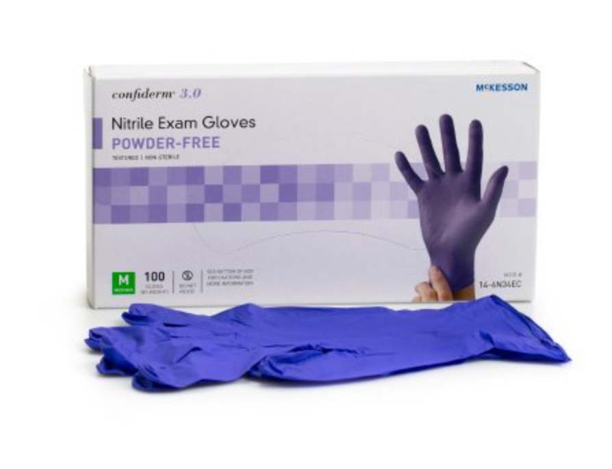 Confiderm® 3.0 Standard Cuff Powder Free Nitrile Exam Gloves- Case of 1000 - Medical Supply Surplus