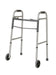Two-Button Folding Walker with 5" Wheels - Medical Supply Surplus